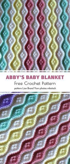 a crocheted baby blanket is shown with the text above it that reads, aby's baby blanket free crochet pattern