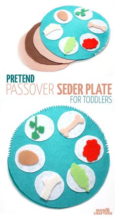 the paper plate is made to look like an art project for toddlers and adults