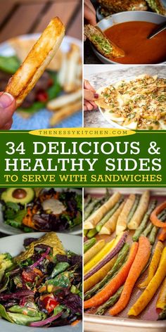 Wondering what to eat with sandwiches? Healthy and delicious, this roundup has side dishes to impress! Not only will you find sides for sandwiches, but there are also salad recipes for dinner, homemade soup, easy appetizer ideas, and more! What To Serve With Sandwiches, Sides For Sandwiches, Sandwiches Healthy, Dinner Homemade, Sandwich Sides, Soup Easy, Salad Meal Prep, Appetizer Ideas, Healthy Sandwiches