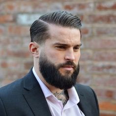 Haircuts/beards Taper Fade With Beard, Haircuts For Balding Men, Balding Mens Hairstyles, Side Part Haircut, Beard Fade, Men's Hairstyle, Side Part Hairstyles