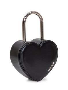 100% leather Lining, 20% polyester, 80% polyurethane | AMBUSH Women's Padlock Heart Mini Bag in Black | SS23 Heart Shaped Bag, Heart Padlocks, Luxury Retail, Luxury Boutique, Mini Bag, Clutches, Pinterest Likes, Mini Skirts, Bag Lady