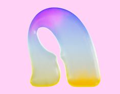 the letter q is made up of an iridescent rainbow hued liquid type