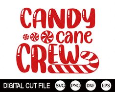 candy cane crew svg cut file