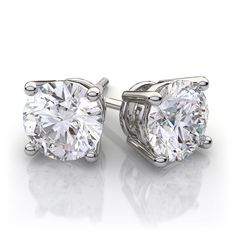 -# HC10113-White Gold 14K-There is one diamond approx. 1.50 carats each. Natural earth-mined diamonds-Total Stone Weight : approx. 3.00 carats-Color : G-Clarity : VS2-Appraised Value : $49988- Comes with cert from GAI Gia Certified Diamond Earrings For Formal Events, Fine Jewelry Cubic Zirconia Diamond Earrings With Prong Setting, Diamond White Lab Grown Diamond Earrings, 14k White Gold Brilliant Cut Earrings For Anniversary, 14k White Gold Earrings With Prong Setting For Anniversary, Dazzling Round-cut Lab Grown Diamond Earrings, Diamond White Brilliant Cut Round Earrings, Dazzling Lab Grown Diamond Round Cut Earrings, Dazzling Round Cut Lab Grown Diamond Earrings