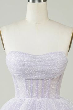 Corset Cute Tiered Sparkly Homecoming Dress With Ruffles – Weitese Dress Fitted Strapless Lavender Dress, Homecoming Dresses Sparkly, Dress With Ruffles, Homecoming Dress, Homecoming Dresses, Homecoming, Ruffles