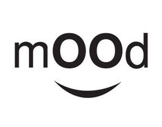 the word mood written in black and white with an image of a smile on it