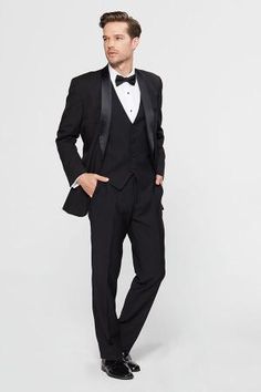 black tuxedo rental online groosmen shawl Shawl Tuxedo, Black Tie Wedding Attire, Shawl Lapel Tuxedo, Black Shawl, True Gentleman, Flat Front Pants, Black Tie Wedding