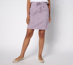 Get the look of a skirt with the comfortable feel of shorts, and the ease of smooth pull-on style. Did we mention the pockets? Yep -- this skort is pretty much your dream wardrobe MVP. Pair it with little white sneaks and a tucked-in tank for all the trend-right vibes! From Denim & Co.® Fashions. Casual Knee-length Skort With Built-in Shorts, Casual Mini Skirt With Elastic Waistband, Relaxed Fit Cotton Skort With Elastic Waistband, Cotton Skort With Elastic Waistband And Relaxed Fit, Spring Relaxed Fit Skort With Pockets, Relaxed Short Skort For Daywear, Daywear Short Length Skort, Spring Knee-length Skort With Pockets, Cotton Skort With Side Pockets And Relaxed Fit