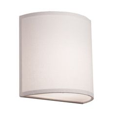 a white lamp shade on a wall