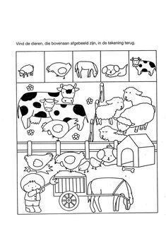 a black and white drawing of farm animals