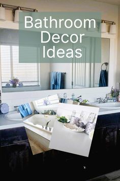 bathroom decor ideas with the title above it