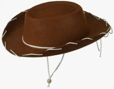 This is the perfect hat for the little cow poke, cowgirl or sheriff in your life for Halloween, cosplay, school plays and projects, Jessie, Woody, Barbie, dress up time and more. One size fits most children up to approximately 21". Made of stiff felt to maintain its shape and comes in black, brown, pink or red. Features a brim that is whip stitched with white adjustable chin cord. Other western, Toy Story costumes and accessories (badge, bandana) are sold separately on our page – subject to avai Western Brimmed Costume Hat, Western Costume Hat For Halloween, Western Style Halloween Costume Hat, Pink Western Wide Brim Costume Hat, Western-themed Costume Hats And Headpieces, Toy Story Costumes, School Play, Cowboy And Cowgirl, Toy Story