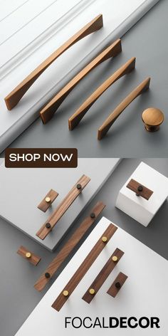 bronze cabinet and drawer handles and walnut wood cabinet and drawer handles Bathroom Cabinet Handles, Faucets Bathroom, Table Lamps Kitchen, Door Handle Design, Cabinet Drawer Handles, Lamps Kitchen, Modern House Number, Modern Cabinet, Cabinets Drawers