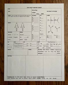 a sheet of paper that is on top of a wooden table with instructions for sewing