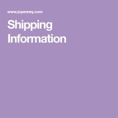 a purple background with the words shipping information written in white on it and an image of a