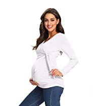 Check this out! 29 Weeks Pregnant, Maternity Tee Shirts, Ruched Shirt, Pregnancy Clothes, Plain Tops