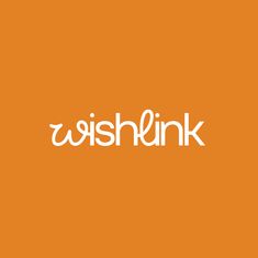 an orange background with the word wishfink written in white on top of it