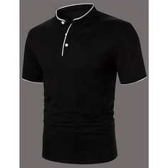 Season:Summer; Fabric:Cotton Blend; Sleeve Length:Short Sleeve; Look After Me:Wet and Dry Cleaning,Washable; Gender:Men's; Style:Comfortable,Fashion,Basic; Elasticity:Micro-elastic; Tops Type:Golf Shirt,Polo Shirt; Occasion:Street,Casual,Holiday; Fit Type:Regular Fit; Pattern:Plain; Design:Classic; Neckline:Stand Collar; Listing Date:06/13/2023; Bust:; Length:; Shoulder Width:; Sleeve: Red Polo Shirt, Red Polo, Polo Classic, Style Comfortable, Sleeve Fashion, Plain Design, Band Collar, Golf Shirt, Black White Red