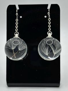 Glass Dandelion Earrings Dandelion Earrings, Dandelion Plant, Dandelion Art, Glass Earrings, Dandelion, Jewelry Earrings Dangle, Etsy Earrings, Dangle Drop Earrings, Dangle Earrings