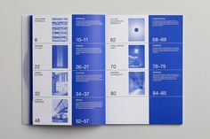 a blue and white brochure with instructions on how to use it