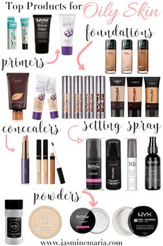 Makeup Products For Oily Skin, Matte Make Up, Make Up Primer