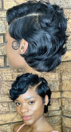 Medium Crop Hairstyles For Women, Shirt Bobs For Black Women, Blowout Styles For Short Natural Hair, Relaxed Hair Short Bob, Simple Short Hairstyles For Black Women, Bob Hairstyles For Black Women Short, Short Weave Bobs Black Women, Growing Out A Pixie Black Women, Short Big Chop Hairstyles