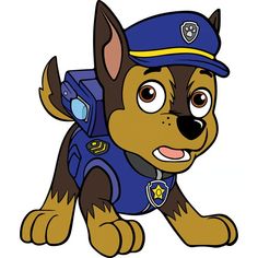 a cartoon dog wearing a police uniform