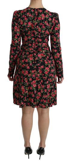 Dolce & Gabbana Gorgeous brand new with tags, 100% Authentic Dolce & Gabbana Dress Model: A-Line Knee Length Dress Color: Black Floral Print Material: 100% Viscose Inner Lining: 100% Viscose Zipper closure Logo details Made in Italy Very exclusive and high craftsmanship