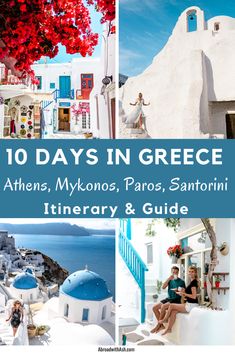 athens, mykonos, santorini, paros 10 Days In Greece, Greece Travel Outfits, Bucket List Europe, Aesthetic Greece, 10 Day Itinerary, Greek Islands Vacation, Trip To Greece, Greece Honeymoon, Greece Itinerary