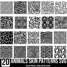 20 animal skin patterns svg