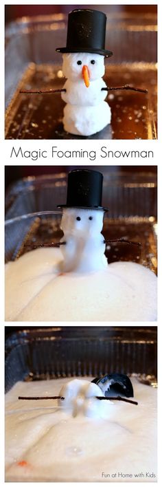 the snowman is made out of frosting