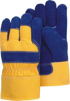 Global Construction Supply - Majestic 1600W Split Cowhide Leather Work Gloves Waterproof Bladder Pile Lined Blue/Yellow (http://www.globalconstructionsupply.net/products/majestic-1600w-split-cowhide-leather-work-gloves-waterproof-bladder-pile-lined-blue-yellow.html) Leather Work Gloves, New Product Development, Safety Workwear, Safety Gloves, Cut Resistant Gloves, Work Gloves, Leather Work, Build Your Brand, Winter Glove