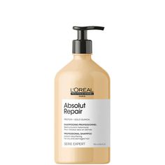 L'Oreal Serie Expert Absolut Repair Shampoo for Damaged Hair 16.9 oz Instant resurfacing shampoo for damaged hair infused with gold quinoa bran extract and wheat protein. What It Does • Immediately cleanses and restructures damaged hair • Leaves hair with a lightweight touch Results in shinier, softer, and less damaged hair All The Products we sell Are New & Authentic. Some Packaging May Vary  We Do COMBINE  SHIPPING For A  DISCOUNT on Most Multiple Purchases. To Receive A Combined Shipping Disc Style Damaged Hair, Damaged Hair Diy, Shampoo For Damaged Hair, Dry And Damaged Hair, Haircare Routine, Repair Mask, Hair Remedies, Damaged Hair Repair, Dehydration