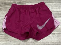 Nike Dri-Fit Shorts Women's XS Running Athletic Brief Lined Active Magenta 22x3. Condition is "Pre-owned". Shipped with USPS First Class. Lined. Drawstring. Elastic Waistband. Slit on side. Waist 22 in. Inseam 3 in.  This item is pre-owned and is in great condition. There are no known rips, tears, stains or defects with this item. Pictures are of the actual item(s) that you are bidding on. Please let us know if you have any questions about this item. We ship within three business days of payment Dream Outfits, Baggy Clothes, Nike Dri Fit Shorts, Workout Sets, Nike Dri Fit, Workout Shorts, Jacket Outfits, Winter Coat, Dri Fit