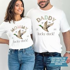 ONE Lucky Duck Matching Family Birthday Shirts, 1st Birthday Shirt, Duck Birthday Shirt, Birthday Boy Duck Shirt, Family Duck Shirts  SHIRT DETAILS Experience comfort and style with our exceptional cotton shirt. Crafted from 100% soft cotton fibers (fiber content may vary for different colors), this shirt offers a luxurious feel against your skin. We proudly present two variants to cater to your needs: Adult and Youth Shirts are skillfully designed using the Bella + Canvas 3001 fabric, while our January 1st Birthday Ideas Boy, Mallard Duck Birthday Party, Boy One Year Birthday Theme, Duck Themed 1st Birthday, One Lucky Duck, Cow Birthday Parties, 1st Birthday Shirt, Duck Birthday, Family Birthday Shirts