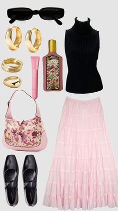 15 Celsius Outfit, Pink Skirt Outfit Ideas, Happy Spell, Southern Fits, Pink Skirt Outfit, Oxford Summer, Spring Sunglasses, Skirt Outfit Ideas, Mode Zara