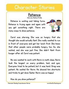 an image of character stories for children to use in their writing and reading skills, with the