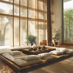 Zen House Interior Design, Zen Interior Design Living Room, Zen House Design, Japanese House Interior, Interior Design Living Room Modern, Modern Japanese Style