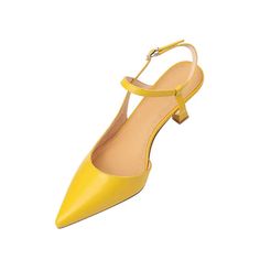 Yellow Pointed Toe Sandals For Summer, Chic Heels With Straps And Pointed Toe, Chic Summer Heels With Straps, Chic High Heel Slingback Pumps For Summer, Elegant Yellow Heels For Summer, Elegant Yellow Summer Heels, Summer High Heel Slingback Pumps With Straps, Chic Summer Slingback Pumps With Pointed Toe, Chic Summer Slingback Pumps With Straps