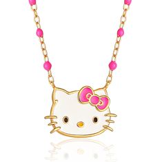 PRICES MAY VARY. Officially Licensed Hello Kitty Jewelry for Women: Pink-tastic Hello Kitty necklace features a classic enamel-plated Hello Kitty pendant with a pink bow. Matching pink enamel beads embellish the gold chain for a cute look. Yellow Flash-Plated Sterling Silver: Crafted from durable 925 sterling silver, authentic Hello Kitty necklace is plated in yellow gold. 18-Inch Chain: Hello Kitty pendant necklace has an 18-inch chain with a secure lobster claw closure. Ready for Gift Giving: Sanrio Necklace, Cute Heart Drawings, Heart Drawings, Hello Kitty Necklace, Hello Kitty Gifts, Kitty Necklace, Hello Kitty Videos, Hello Kitty Jewelry, Hello Kitty Sanrio