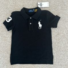 New With Tags Ralph Lauren Polo Big Pony Shirt Size 3t. Comes From A Smoke Free Home. Ralph Lauren Button Up, Things For Wishlist, Polo Fits Women, Fitted Black Ralph Lauren Top, Garage Clothes, Vintage Polos, Ralph Lauren Clothes, Polo Shirt Outfit Women's, Polo Outfits