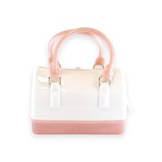 Come with detachable strap. Dimension: 7" width x 4-3/4" height x 4" depth Pink Handheld Satchel, Pink Handheld Portable Satchel, Trendy Pink Portable Satchel, Pink Rectangular Portable Satchel, Blush Rectangular Bag For Parties, Small Pink Shoulder Bag, Small Pink Elegant Bag, Portable Pink Satchel For Daily Use, Small Elegant Pink Bag