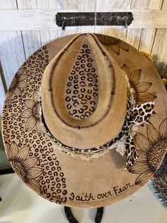 This Cowboy Hats item by InspirethruFaithshop has 63 favorites from Etsy shoppers. Ships from Copperopolis, CA. Listed on Nov 1, 2024 Wide Brim Cowboy Hat, Wood Burned Hats Women, Burned Hats For Women, Pyrography Hats, Felt Hat Burning Designs, Painted Cowboy Hats, Custom Cowgirl Hats, Hat Burning Designs, Hand Painted Hats