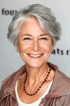 Silver Layers with Side Swept Bangs Short Hairstyle for Women Over 70 with Fine Hair. Short Hairstyles For Women Over 60 Gray Fine Hair Medium, Short Hairstyle Women Over 70 Grey Hair, No Bangs Haircut, Short Haircut Side Part, Over 70 Hairstyles, Short Cuts For Fine Hair, Hair Styles For Women Over 70, Fine Hair Styles, Short Grey Haircuts