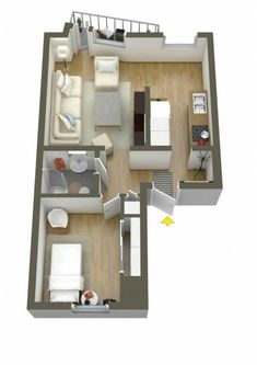 the floor plan of a two bedroom apartment