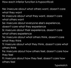 Typematch- MBTI Compatibility di Instagram "The inferior function is on an axis with the demon function so they are two sides of the coin. The inferior function is where a person's…" Mbti Inferior Functions, Enneagram 5w4, Mbti Compatibility, Myers Briggs