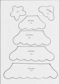 a drawing of a christmas tree made out of paper with numbers on the top and bottom