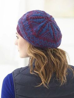 10 Free Beret Knitting Pattern — Blog.NobleKnits Tam Pattern, Beret Hat Pattern, Knitting Tam, Crocheting Patterns