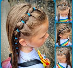 49 Easy Little Girl Hairstyles for Medium to Long Hair - Just Simply Mom Girl Toddler Hairstyles, Long Hair Braids, Girls Hairdos, Medium To Long Hair, Girly Hairstyles, Kid Hair, Girl Hair Dos