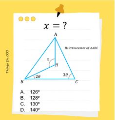 a piece of paper with a triangle on it